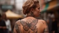 The butterfly tattoo is a representation of transformation and possibilities. (Image via Vecteezy/Gstudioimagen)